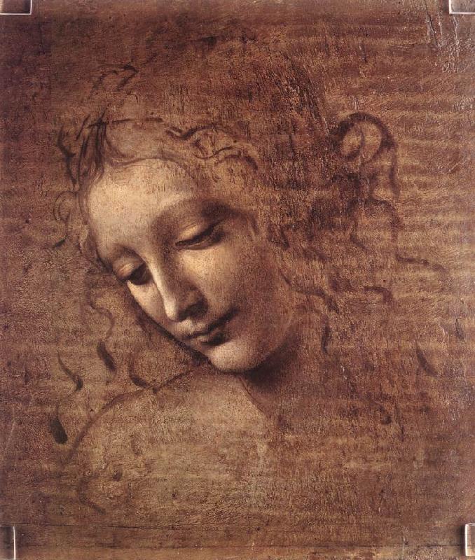LEONARDO da Vinci The Virgin and Child with St Anne (detail)  f oil painting image